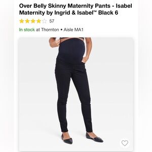 Over Belly skinny maternity pants - size 6